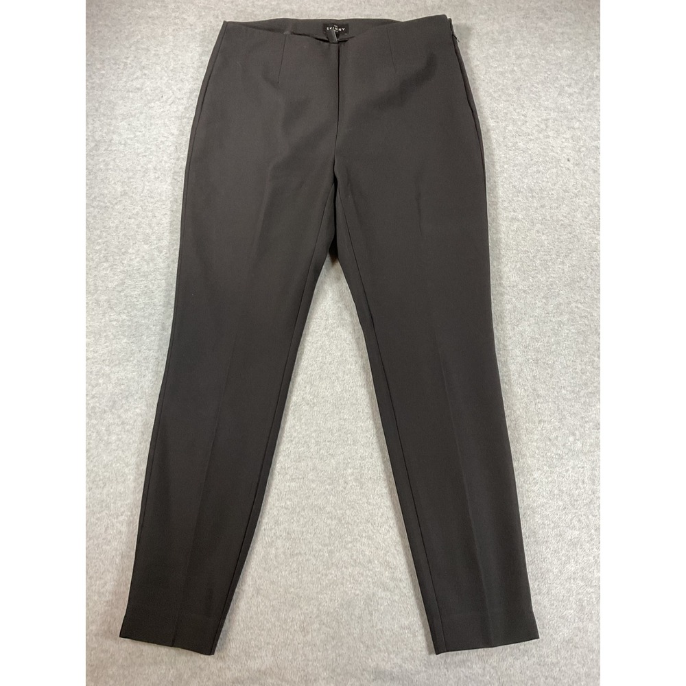 White House Black Market The Skinny Ankle Pants Black Side Zip Size 6 2742